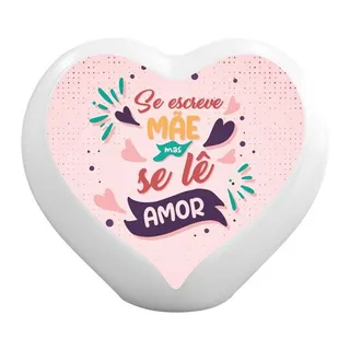 Luminária Coração Se Lê Amor USB