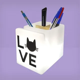 Organizador de Mesa Iluminado Love Cat