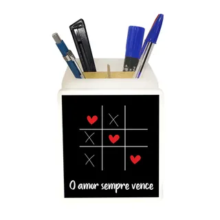 Organizador de Mesa Iluminado O Amor Sempre Vence