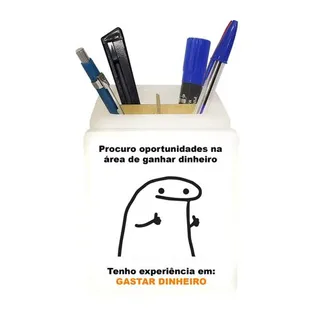 Organizador de Mesa Iluminado Gastar Dinheiro