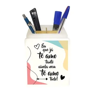 Organizador de Mesa Iluminado Já Te Amo Tanto