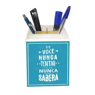 Organizador de Mesa Iluminado Se Não Tentar