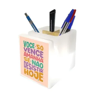 Organizador de Mesa Iluminado Não Desistir Hoje