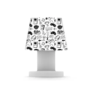 Luminária Abajur de Mesa Pequena Game Black and White