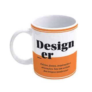 Caneca De Porcelana Profissões - Designer Gráfico
