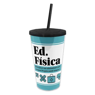 Copo Canudo Profissões - Educação Física