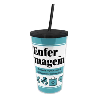 Copo Canudo Profissões - Enfermagem