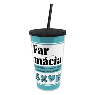 Copo Canudo Profissões - Farmácia