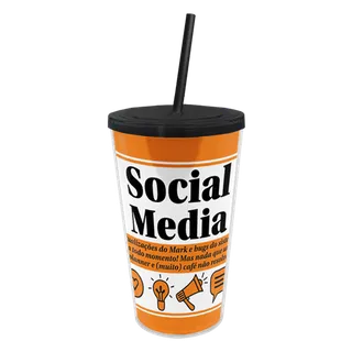 Copo Canudo Profissões - Social Media