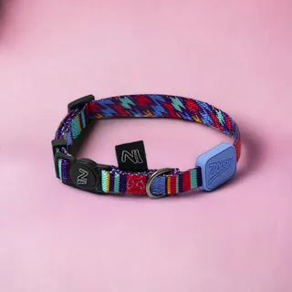 Coleira Ajustável para Gatos - Raios e Listras Violeta