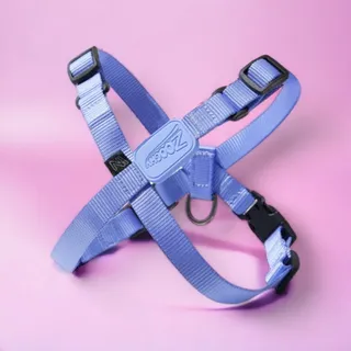 Coleira Peitoral Ajustável em X para Cães Violeta - P