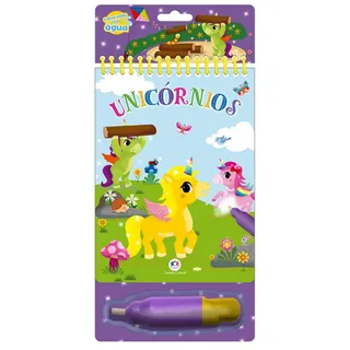 Livro Aquabook - Colorindo com Água - Unicórnios
