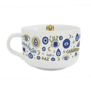 Caneca de Porcelana Breakfast - Olhos Gregos