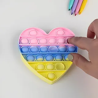 Pop It Rainbow Palette Coração