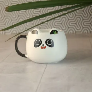 Caneca de Cerâmica Pandinha Empilhável - Folhas