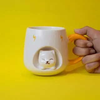 Caneca de Porcelana Gatinha Cute Coffee 310ml