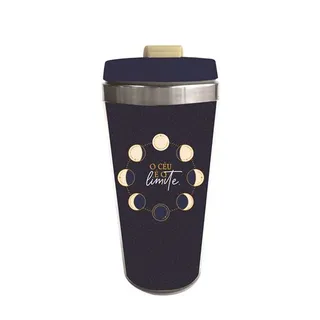 Copo Térmico Com Tampa 465ml em Aço Inox - Meu Espaço