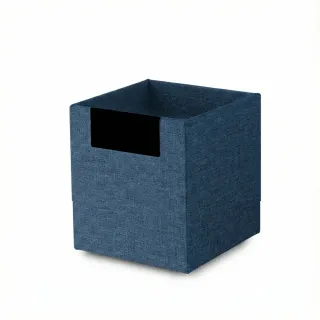 Porta Canetas e Objetos com Tecido Azul