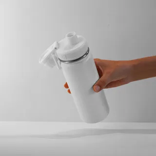 Garrafa com Alça e Bico 780ml em Aço Inox Branca