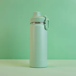 Garrafa com Alça e Bico 570ml Parede Dupla Verde