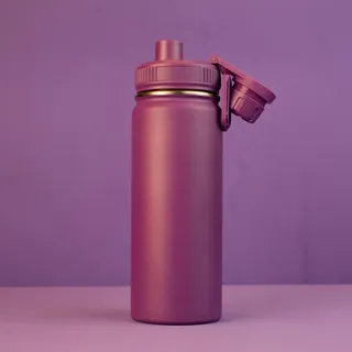 Garrafa com Alça e Bico 780ml em Aço Inox Roxa
