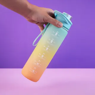 Garrafa com Alça e Canudo 1L Colors Fresh