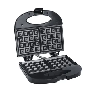 Máquina de Waffle Grill 220v Antiaderente 750w Liége Preta