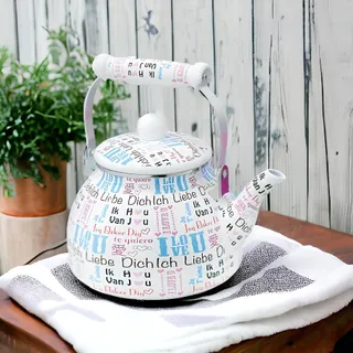 Chaleira Esmaltada Vintage 2,5L à Indução Charm Love