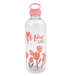 Garrafa 900ml Com Alça Circular - Mãe É Amor Perfeito