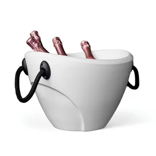 Champanheira Balde de Gelo Para 4 Garrafas 13L Com Alça Parede Dupla