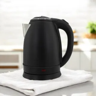 Chaleira Elétrica 1,8L em Inox Preta 220v 1500w Rápida Fervura