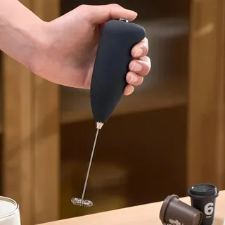 Mini Mixer Misturador De Bebidas Portátil Elétrico a Pilha Preto