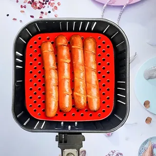 Tapete de Silicone para Airfryer Quadrado 19x19cm Cor Sortida