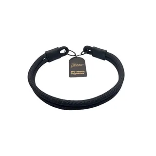 Coleira de Corda Dupla Preta 65cm Resistente Acqua Wave