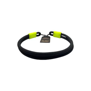 Coleira de Corda Dupla Preta com Verde 65cm Resistente Acqua Wave