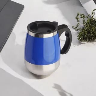 Caneca com Tampa 400ml Fast Mixer Azul