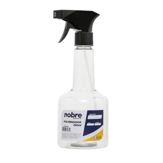 Pulverizador Spray Plástico Pet 500ml Transparente/Preto  - Nobre