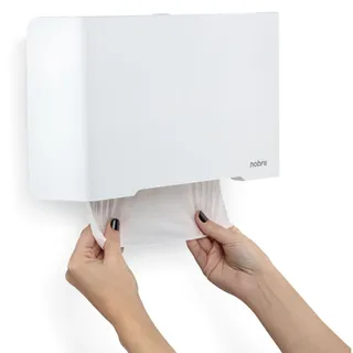 Dispenser para Papel Toalha com Frente em Inox Branco Select - Nobre