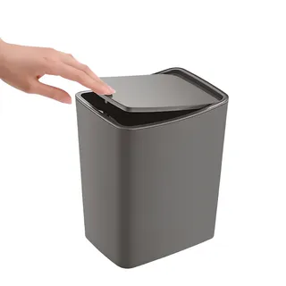 Lixeira 4 Litros Cozinha Escritório Banheiro Touch Fendi - Mood