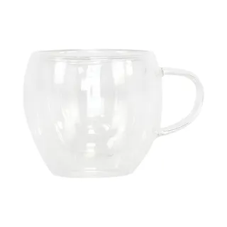 Xícara de Vidro em Borossilicato 90ml Parede Dupla Resistente