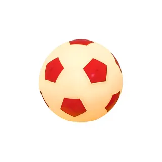 Luminária Bola de Futebol - Branca e Vermelha