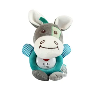 Pelúcia Vaquinha Musical Azul com Sons e Luzes