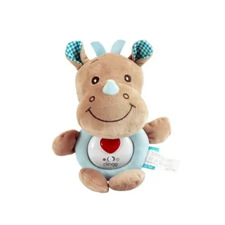 Pelúcia Rinoceronte Musical com Luz e Sons Calmantes