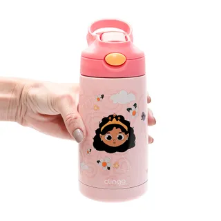 Garrafa Térmica Princesa 350ml Vácuo Isolante com Canudo Silicone