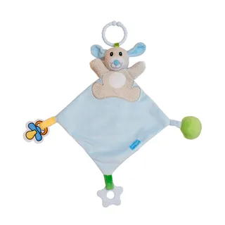 Naninha Urso Azul Clingo com Suporte de Chupeta para Bebê