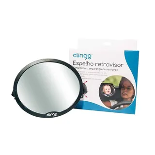 Espelho Retrovisor Redondo Clingo para Carro - Fácil Instalação
