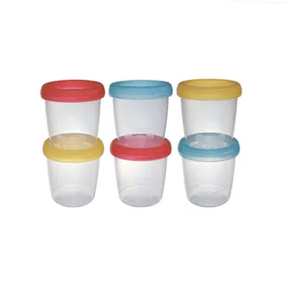 Potes para Armazenamento Leite Materno e Papinhas Clingo - 6 unidades