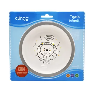 Tigela Infantil Leão Resistente Microondas Zoo - Clingo