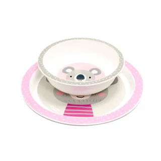 Kit Prato e Tigela Clingo Coala com Ventosa