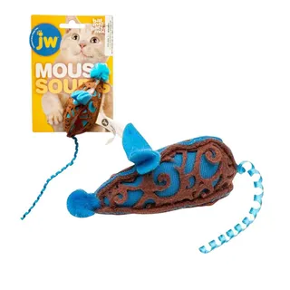 Brinquedo para Gatos Ratinho com Rabo JW Cataction Mouse Azul